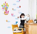 Ay7116 Bear balloon candy digital height stickers kids rooms decor diy art decals poster removable pvc measuring wall sticker - Image 2
