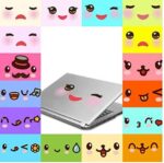 Cartoon Cute Smiley Face Expression Wall Sticker Mural PVC Removable Laptop Refrigerator Decals Waterproof - Image 2