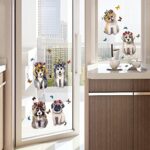 Wall Art Taichung Store In Stock Seamless Design Wall Stickers, Waterproof Stickers, Wallpaper Decoration, Won't Damage Walls, Cute Dog, Husky, Pug Paintings size 50x70 sk7137 - Image 2