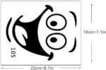 Sticker for Toilet Lid Cartoon Smile Face Big Mouth Toilet Sticker Wall Sticker DIY Bathroom Home Decor Removable Wall Art PVC Wall Stickers Gift - Image 5