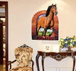 3D Horse animals Background Wall Sticker for Living Room - Image 4