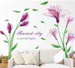 Purple Flowers Fantasy Vinyl Wall Decal PVC Home StickerDLX6012 - Image 7