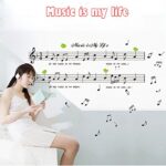 Ay7106 Music Sticker Music is My Life Theme Music Bedroom Decor & Dancing Music Note Removable Wall Sticker - Image 2