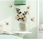JAAMSO Royals Green Vase 3D Wall Sticker for Living Room - Floral, Nature, Garden Flowers size 50x70 sk6133 - Image 3