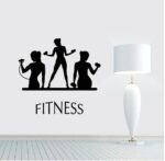 Fitness Wall Decals Sportwoman Sport Girl Home Art Decor Removable Health Inspirational Vinyl Sticker Art size 47x40 - Image 2