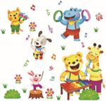 Removable Cartoon Animal Park Children Bedroom, Living Room Glass Wallpaper Stickers - Image 2