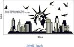 ABQ9622Statue of Liberty Luminous Stickers DIY Home Decal Wall Sticker Wallpaper Environmentally Removable Art Picture Mural Adults Teens Girls Boys Babies Bedroom Living Room Bathroom Decoration - Image 5