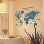 Kay Lara Wall Sticker World Map Stylish Wallpaper Sticker Removable DIY Wallpaper Sticker size 60x90  xh0960c - Image 2