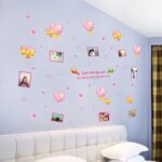 XL8249 Wall Sticker,YaBuy Romantic Hearts & Photo Frame Wall Sticker Removable Cute Pink Art Decal Room Decoration Reusable Wallpaper Photo Wall Sticker - Image 6