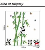 Ay9215 Oren Empower Playing Panda PVC Vinyl Large Wall Sticker for Kid's Room (Green, WxH-115 cm x 118 cm) - Image 7