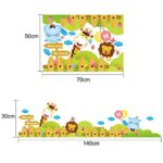 jungle Wild Animal PVC Wall Sticker Decals for Kids Baby Bedroom Kindergarten size 50x70 xh6014b - Image 3