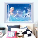 NC5070 3 Frozen Elsa 3D Window View Decal Wall Sticker - Image 2