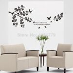 New vinyl wall stickers Black tree and birds home decor wall decals JM7190 - Image 2
