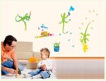Gecko Painting Drawing Peel and Stick Removable Vinyl Wall Stickers Ay7031 - Image 5