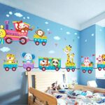 Cartoon Animals Train Wall Stickers XY1125 - Image 4