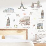 Alcoa PrimeHome Decor Colorful DIY Mural World Building Wall Sticker 1.2mx 1.05m - Image 2