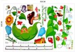 Green Bean Baby Height Growth Chart Wall Stickers Measure Decal Removable Kids Wall Decal Art Deco Baby Room Decoration Nursery size 60x90 ay845 - Image 4