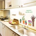 Potted Plants Wall Sticker Cupboard Glass Window Wall Stickers Sk7017 - Image 3
