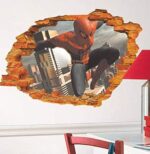 Ncs14129 game ps4 Marvels Spider-man sticker living room bedroom TV background wall sticker Marvel movie 3d Spiderman sticker ps4 Marvels Spider-man Wallpaper children room sticker - Image 5