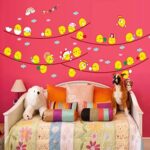 Ay6060 3D wallpaper cartoon cute eggs expression chick girl room decoration wall sticker