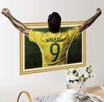 world cup 3D Football players wall stickers Living room Football Club decoration  size 50x70 xh 7255 - Image 3