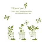 Ay7148 fashionbeautybuy Baby Boy's Wall Sticker English Letters Flower Pots Butterflies Paper Home Decal One Size Multi - Image 3