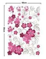 Removable Vinyl Wall Stickers Flowers Living Room TV/Sofa Background Home Decoration Wall Decals 60*90cm JM7151 - Image 16