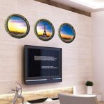 Kei Lara Trick Art Wall Sticker Window [Scenery from Round Window] Stylish Wall Sticker Removable DIY Wallpaper Sticker - Image 2