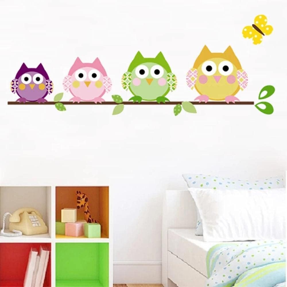 51UtsHLP73S._AC_SL1000 Owl Singing on Colorful Tree with Butterflies - Image 1