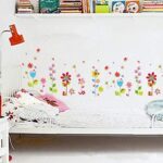 Colored Flowers Butterflies Premium Wall Stickers XY8040 - Image 3