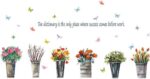 Q-T Sticker Potted Plant Living Room Bedroom Background Wall Plant Flower Wallpaper (Color size 50x70 sk7106 - Image 3