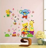Removable Cartoon Animal Park Children Bedroom, Living Room Glass Wallpaper Stickers-xx - Image 3