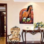 3D Horse animals Background Wall Sticker for Living Room SK9074 - Image 3