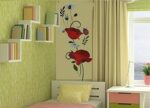 LD2035 Poppies Wall Sticker Decals Home Decoration Stylish Modern Flowers Living Room Bedroom Decoration Kitchen - Image 3