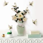 JAAMSO Royals Green Vase 3D Wall Sticker for Living Room - Floral, Nature, Garden Flowers size 50x70 sk6133