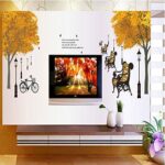 Park Roadside Tree, Chair, Street Lamp Decoration Stickers DF5073size60x90 - Image 4