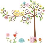 Cute Cartoon Owl Tree Flowers and Squirrel Waterproof Mouse Pad with Stitched Edge,Non-Slip Rubber Base Design for Laptop Or Desktop Computer size 20x25 zy1001 - Image 2