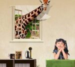 giraffe animals Background Wall Sticker for Living Room - Image 4