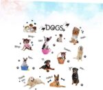 Xh1003c Asakkura Removable Stickers 2pcs Wall Removable Animal Wallpaper Home for Cartoon Paste Sticker Decals Decoration Kids Nursery Living Dog Decor Room Kids Wall Decals - Image 4