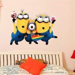 Cute Minions Wall Sticker for Kids Room High Quality EU US Fashion PVC Home Decor DIY Cartoon Poster ZY1406S - Image 5