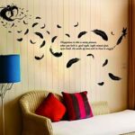 Black Wall Stickers for Home Decor, Living Room Background Decoration, Wallpaper Sticker size 50x70 xh3639c - Image 4