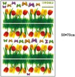 Tulip Flowers Butterflies Wall Stickers Removable Wall Decals Home Decor PVC Art Mural Baby Boys Girls Kids Bedroom Kitchen Decoration Wall Stickers Posters size 50x70 dlx501 - Image 5