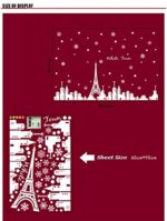 Oren Empower Self Adhesive White Town Eiffel Tower Wall Sticker/Waterproof Peel & Stick PVC Vinyl Theme Beautiful Wall Sticker for Bedroom, Living Room, Dining Hall, Master Room - 166 X 110 Cm - Image 5