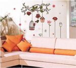 Simple Warm Pink Birdcage Removable Wall Sticker Ay7102 - Image 4