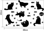 Cartoon Lovely Black Cat Silhouette Wall Sticker Home Decor Kids Room Stairway Corridor Decoration Mural Combination Stickers - Image 6