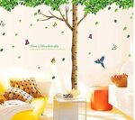 AY305 big green tree removable diy wall sticker tow-saided - Image 4