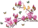 Magnolia Birds Butterfly Decals Wall Stickers Ay 1903 - Image 5