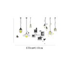 Modern creative wall stickers Living room Bedroom sofa restaurant background wall decoration stickers fashion creative wall stickers personalized wallpaper, pendant lamp photo Frame wall Xh5312c - Image 7