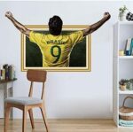 world cup 3D Football players wall stickers Living room Football Club decoration  size 50x70 xh 7255 - Image 2