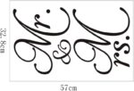 Letters Mr and Mrs Removable Family Wall Decals Lettering Vinyl Wall Art for Bedroom - Image 9